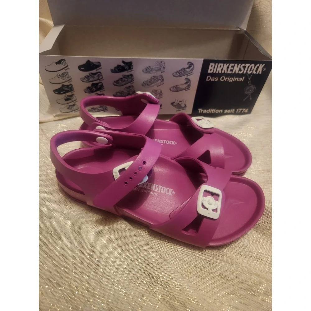 Birkenstock Rio Eva Kids Sandals Purple Pink Shoes Child Size L3 NEW
